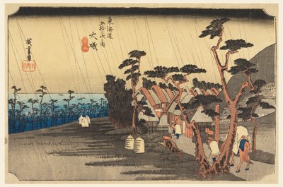 Kaplan çizgisi (Oiso ve Lager yağmuru), üye Tefi fty-Thre S ve diğerleri, Te şehir derecesi daha düşük s sesleri (şehir derecesi ana dağ eklemi) by Ando Hiroshige