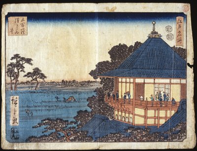 500 Arhat, Sazai Salonu (renkli gravür) by Ando or Utagawa Hiroshige