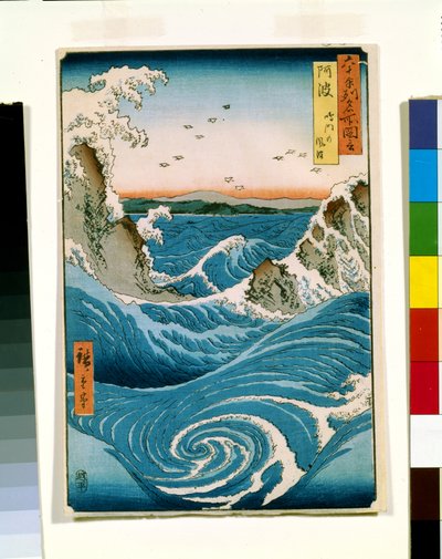 Awa (renkli tahta baskı) by Ando or Utagawa Hiroshige