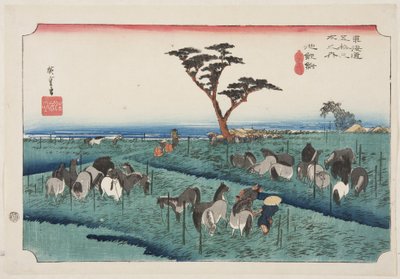 Chiry?: Erken Yaz At Fuarı (Chiry?, shuka uma ichi) (renkli tahta baskı) by Ando or Utagawa Hiroshige