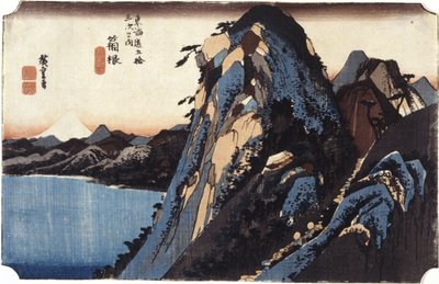 Hakone (renkli tahta baskı) by Ando or Utagawa Hiroshige