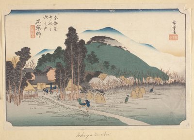 Shiyakushi (renkli tahta blok) by Ando or Utagawa Hiroshige