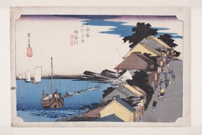 Kanagawa: Setin Görünümü (Kanagawa, dai no kei) (renkli tahta baskı) by Ando or Utagawa Hiroshige