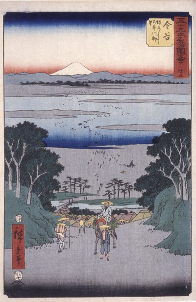 Kanaya (renkli tahta baskı) by Ando or Utagawa Hiroshige