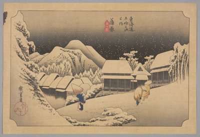 Kanbara: gece S w (Kanbara, Yuki by) by Ando or Utagawa Hiroshige