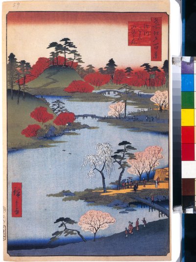 Le jardin du tapınağı Hachiman a Fukagawa (Edo