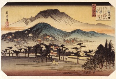Miidera (renkli tahta baskı) by Ando or Utagawa Hiroshige