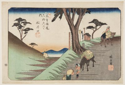 17, Matsuida (renkli tahta baskı) by Ando or Utagawa Hiroshige