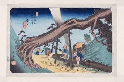 33, Motoyama (renkli tahta baskı) by Ando or Utagawa Hiroshige