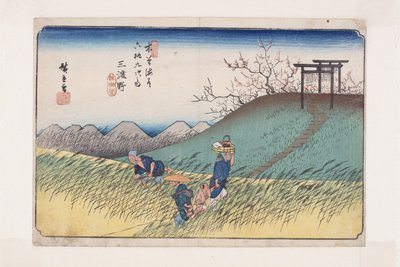 42, Midono (renkli tahta baskı) by Ando or Utagawa Hiroshige