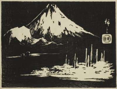 Seikenji Fuji, Taş Ovmaların Taş Ovmalarının Aynası serisinden (tahta baskı; ishizuri-e, harimaze) by Ando or Utagawa Hiroshige