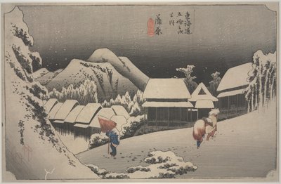 Gece Kar by Ando or Utagawa Hiroshige