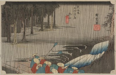 Bahar yağmuru by Ando or Utagawa Hiroshige