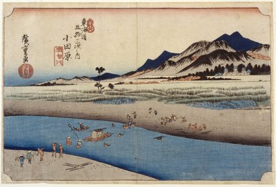 İstasyon 10, Odawara (tahta baskı) by Ando or Utagawa Hiroshige