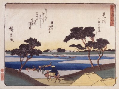 İstasyon 29, Mitsuke (renkli tahta baskı) by Ando or Utagawa Hiroshige
