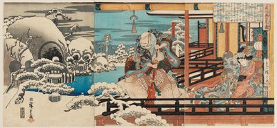 Taira no Kiyomori Hayaletlerin Peşinde by Ando or Utagawa Hiroshige