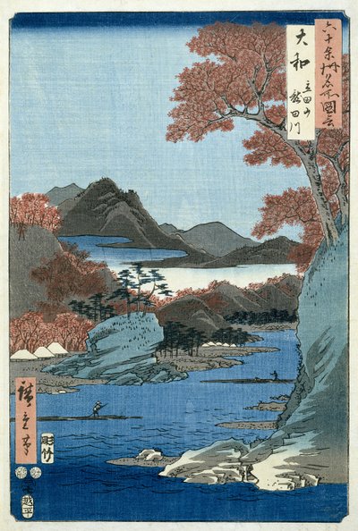 Tatsuta River, Yamato Province (woodblock print) by Ando or Utagawa Hiroshige