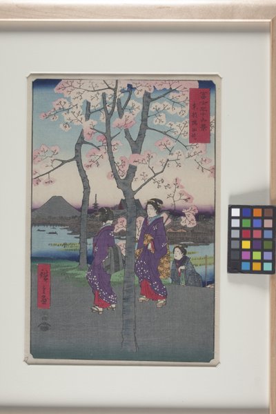 Doğu Başkentindeki Sumida Dolgusu (Tōto: Sumida Tei) (renkli tahta baskı) by Ando or Utagawa Hiroshige