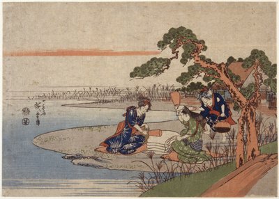 Kadın Hazırlama Bezi (renkli tahta baskı) by Ando or Utagawa Hiroshige
