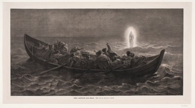 İsa denizde yürüyor by André Bork