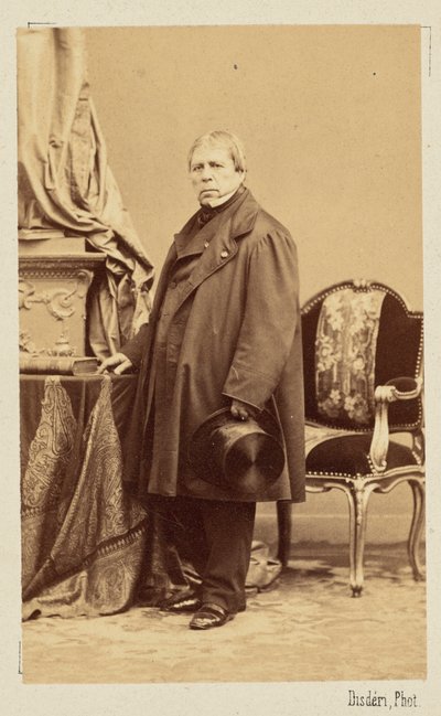Jean-Auguste-Dominique Ingres, yaklaşık 1860. by Andre Adolphe Eugene Disderi