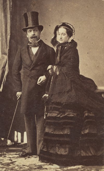 [Napolyon III ve İmparatoriçe Eugenie], yaklaşık. 1865. by Andre Adolphe Eugene Disderi