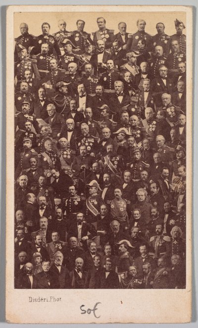 İsimsiz (Fransız Askeri Kahramanları ve Siyasi Liderleri) by Andre Adolphe Eugene Disderi