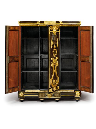 Louis XIV petit armoise, c.1700-10 (ormolu, pirinç, bağa, abanoz ve kakmacılık) by Andre Charles (attr. to) Boulle