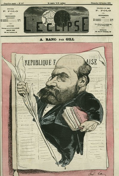 Arthur Ranc (1831-1908), Fransız gazeteci ve politikacı. 13 Ekim Gill