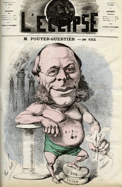 Auguste Pouyer-Quertier (Pouyer Quertier) (1820 - 1891). Andre Gill.1868