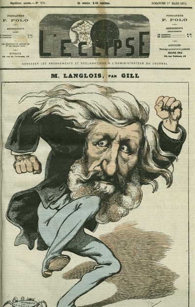 Karikatür Jean-Charles Langlois (Jean Charles Langlois by Andre Gill
