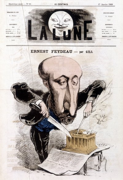 Gill tarafından Ernest Feydeau (1821 - 1873) üzerine karikatür - “” La Lune”” by Andre Gill