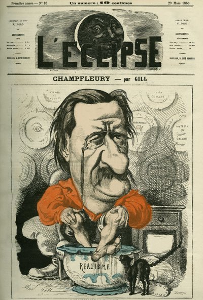 Champfleury, Jules Husson dit (1821-1889), Fransız eleştirmen ve romancı. Gill