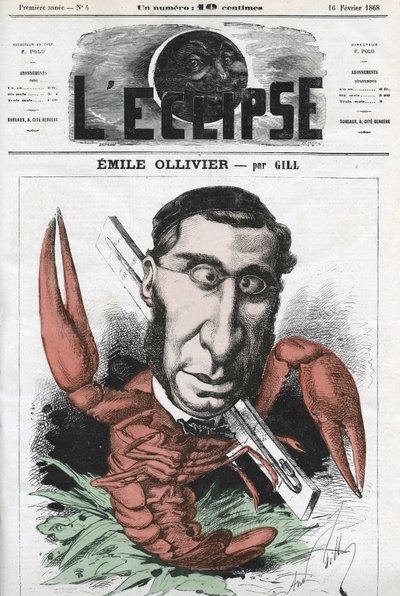 Emile Ollivier (1825-1913), Fransız politikacı. Gill