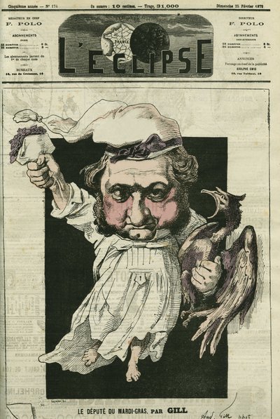 Eugene Rouher (1814-1884), Fransız politikacı, Bonapartist partinin lideri. Gill