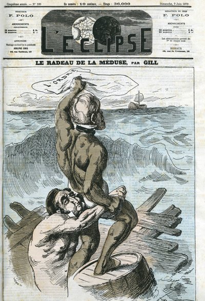 Eugene Rouher (1814-1884) ve Clement Duvernois (1836-1879), Fransız politikacılar. Gill, 9 Haziran tarihli “” L