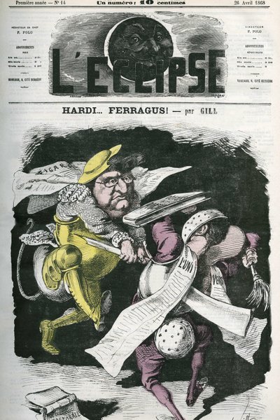 Hardi... Ferragus, “” Figaro”dan “” Evrene” çizim. 12 Nisan Gill