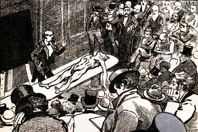 Henri Murger (lito) tarafından 'Bohem yaşamdan sahneler'den bir illüstrasyon by Andre Gill