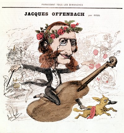 Jacques Offenbach (1819 - 1880), Karikatür Gill by Andre Gill