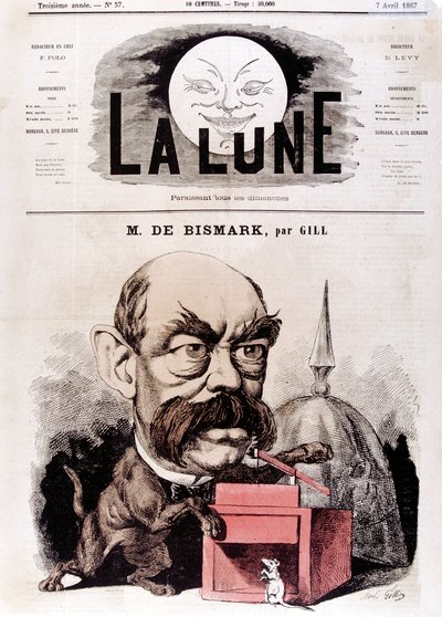 Otto von Bismarck Alman devlet adamı, Muhafazakar Milletvekili ve Dykes Müfettişi, 1867 by Andre Gill