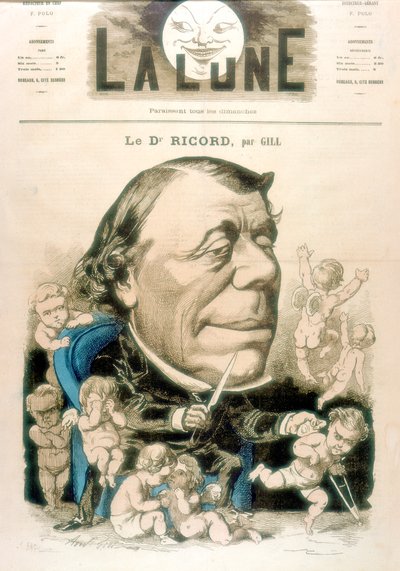 Philippe Ricord, Fransız cerrah ve zührevi bilimci, 1867 by Andre Gill