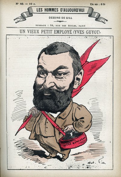 Yves Guyot (1843-1928), Fransız politikacı, yayıncı ve ekonomist portresi. Gill, Paris tarafından karikatür. by Andre Gill