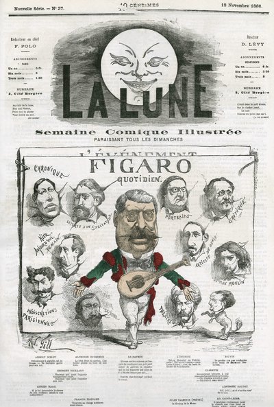 “Figaro Quotidien” gazetecilerinin portresi. Gill