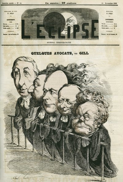 Bazı avukatlar, Emmanuel Arago (1812-1896), Leon Gambetta (1838-1882), Jules Grevy (1807-1891), Laurier ve Adolphe Cremieux (1796-1880). 22 Kasım Gill