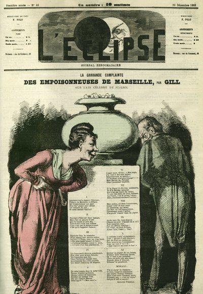 Büyük ağıt “” Poisonneuses de Marseille””. Gill, 20 Aralık “” L