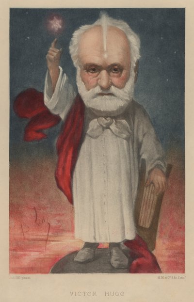 Victor Hugo, French poet, novelist and dramatist  by Andre Gill