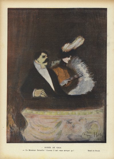 Le Rire için illüstrasyon (renkli taş baskı) by Andre Helle