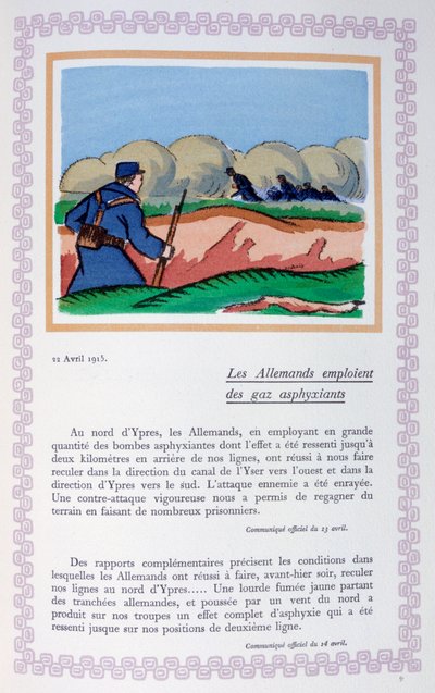 Almanlar klor gazı kullanıyor, Ypres, 22 Nisan 1915, 1919 by Andre Helle