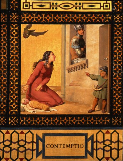 İyi ve Kötü: Scorn, tuval üzerine 89709 yağlı boyanın 1832 detayı by Andre Jacques Victor Orsel