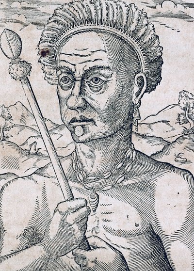 Kral Quoniambec, Brezilya, Andre Thevet (1504-1592), Paris tarafından Evrensel Kozmoloji